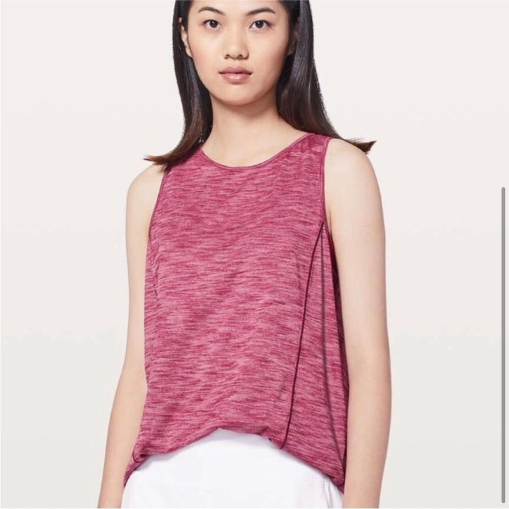 47 LLL Low Key Tank in Heathered Ruby Red